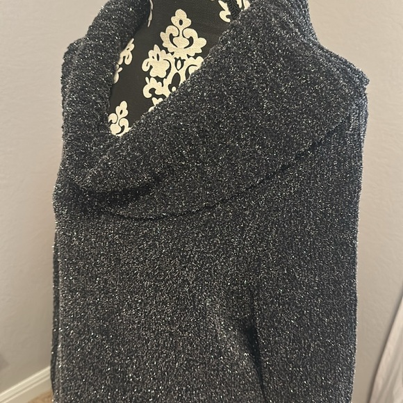 Black Sparkly Cowl Neck Sweater from White House Black Market - size LP - Picture 6 of 8